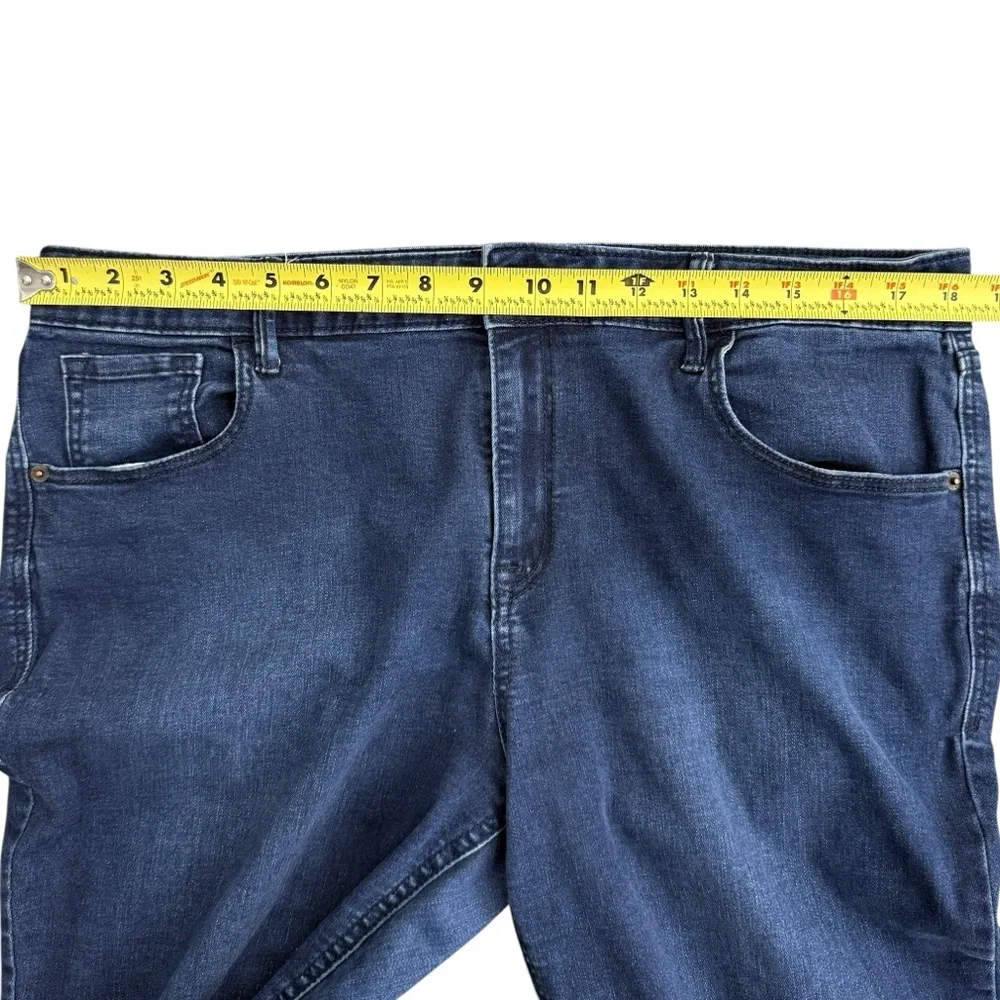 Old Navy Rockstar Super Skinny Ankle Jeans Womens Size 16 Blue Denim Frayed Hem - Picture 9 of 12